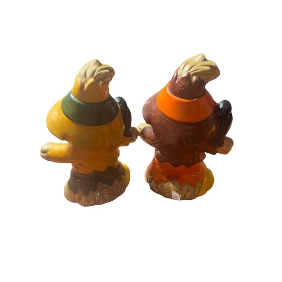 Lot of 2 Vintage Parma of Japan Fall Scarecrow Figurines – 5” Ceramic Autumn Dec - Picture 2 of 4